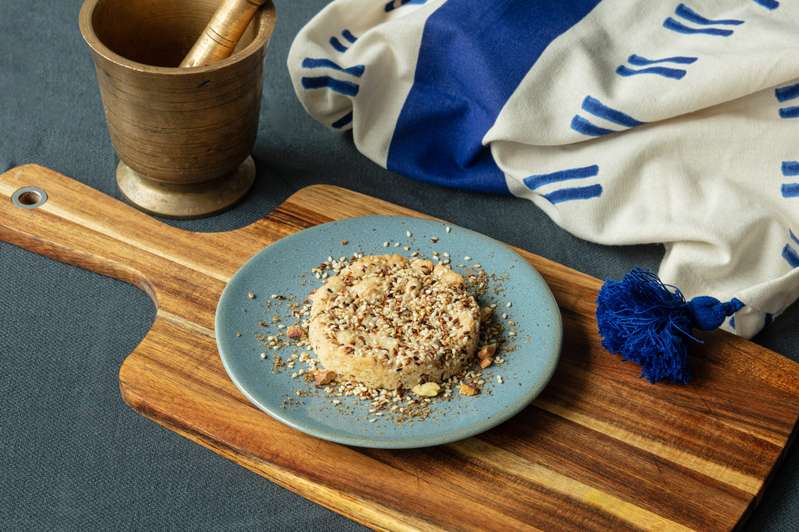 The Sesame Pistachio Cookie, a gourmet revisit of the traditional "barazek" biscuit